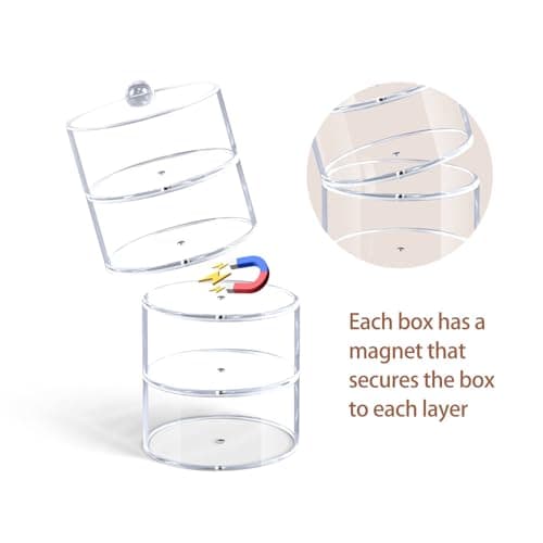 Oubou Belt Organizer, 4-Tier Acrylic Belt Storage & Holder for Closet, Clear Acrylic Display Case with Dust Cover for Belts (4-Tier) - Thumbnail 5