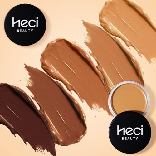 HECI BEAUTY Cream Bronzer with Brush, Creamy & Highly Pigmented Formula, Blendable Cream Contour Makeup with a Natural, Matte Finish - Buildable Formula for Shimmer-Free, Light, 0.7 Oz - Thumbnail 2