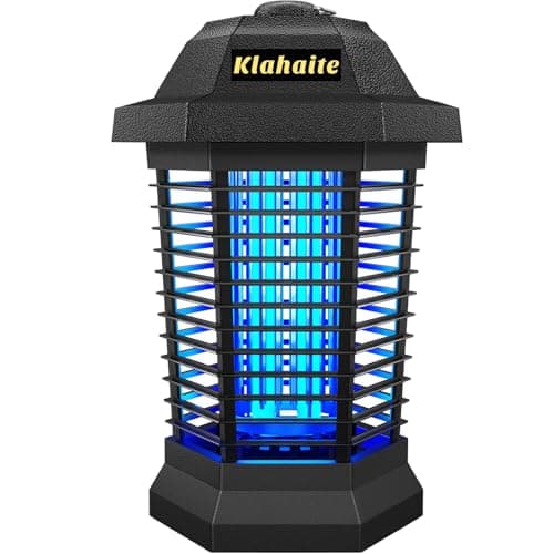 Klahaite Bug Zapper Outdoor, Electric Mosquito Zapper, Fly Zapper Indoor Fly Traps, Mosquito Repellent Outdoor Patio and Backyard Covers 1/2 Acre, 3 Prong Plug, 4200V, ABS Fireproof Plastic Outer - Image 1