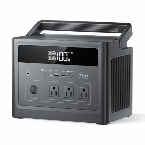 2026 Portable Power Station 600W, 576Wh LiFePO4 Battery Portable Charger, Solar Power Bank with AC Outlet 110V/1200W Surge, PD 100W USB-C Fast Charging for Camping, Home, Hurricane Emergency, RVs - Image 1