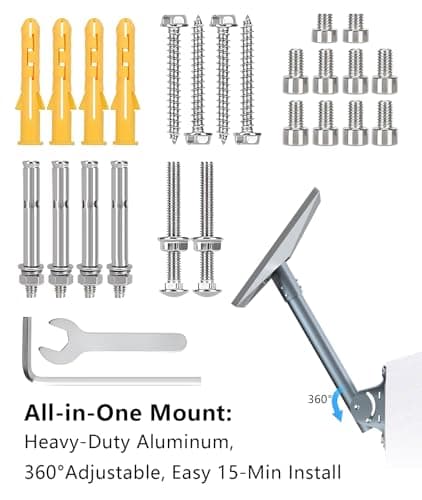 Irosiy Starlink Bracket Mount - Universal Aluminum Bracket for Starlink Standard & High Performance - Durable & Weatherproof Wall/Roof Mounting Kit - Thumbnail 5