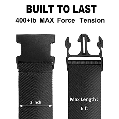 Luggage Straps for Suitcases TSA Approved Travel Belt 4 Pack by Chelmon (Black) - Thumbnail 3