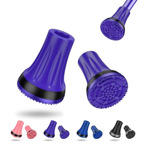 supregear Crutch Tips, 7/8 inch Heavy Duty Rubber Replacement for Crutches, Anti-Slip Thickened Feet Cap Walking Cane Tips, Safety Durable Accessories for Seniors Elderly (Set of 2), Purple - Image 1