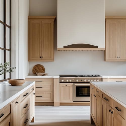 VEHCIL 20 Pack Square Matte Black Cabinet Pulls, 7 Inch(178mm) Hole Centers Kitchen Cabinet Handles Drawer Pulls Kitchen Hardware for Cabinets,Cupboard Closet Bathroom Dresser, Solid Zinc Alloy - Thumbnail 2