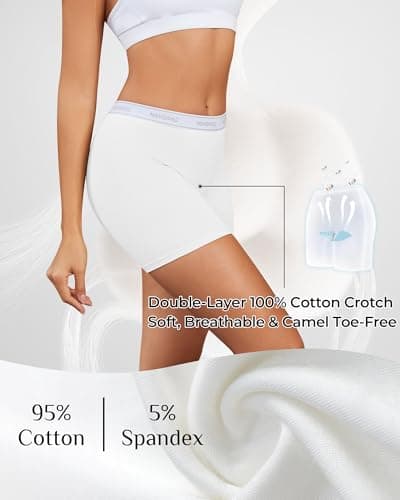 Nexgenz Cotton Boyshort Underwear for Women boxer briefs 4 Pack Multicolor Medium 5.5" Inseam - Thumbnail 3