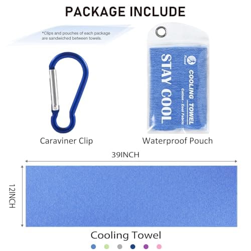Pleneal Cooling Towels - 6 Pack Cooling Towel (40"x12"), Ice Gym Towels for Working Out, Microfiber Cooling Towels for Neck and Face, Yoga Towel for Home Gym, Workout & More Activities - Thumbnail 3