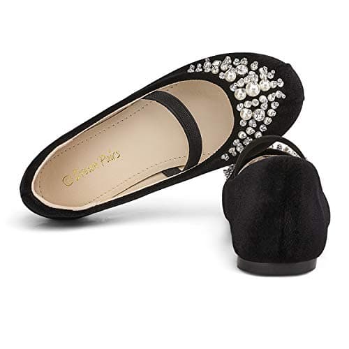 DREAM PAIRS Girls Mary Jane Uniform School Flat Shoes, Black/Suede - 5 Toddler (Aurora-03) - Thumbnail 6