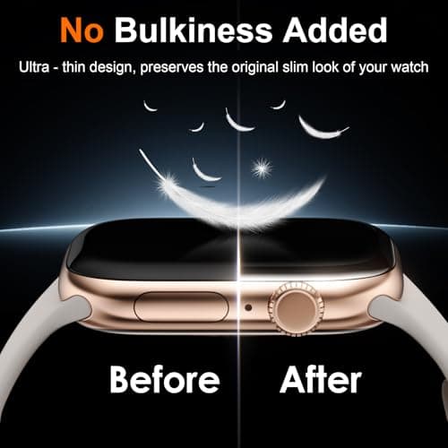YWXTW TOP 9H+ Tempered Glass Screen Protector for Apple Watch Series 11/10 46mm, [3S Installation] Bubble-Free, Anti-Scratch, HD Clear Film for iWatch 11/10 46mm - Thumbnail 6