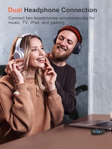 Airplane Bluetooth Wireless Adapter with Qualcomm AptX Adaptive Support 2 Headphones AirPods - 3.5mm AUX Jack Airline Bluetooth Audio Transmitter for Travel Flight TV PC Gym - Thumbnail 3