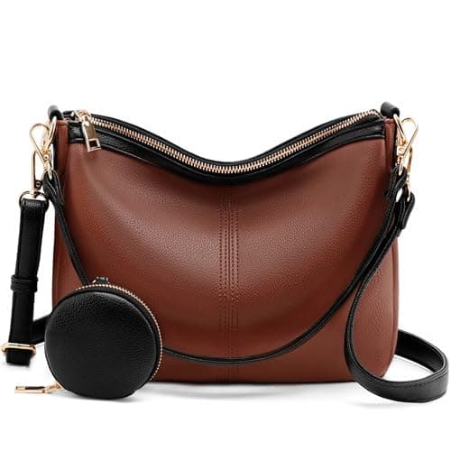 GEMIU PU Leather Purses for Women Medium Crossbody Bags for Women Crossbody Purse with Additional Coin Purses Black and Brown - Image 1