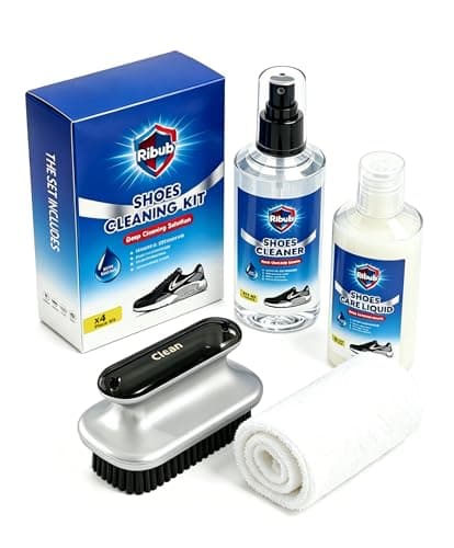 Ribub Shoe Cleaning Kit & Sneaker Care Kit – Sneaker Cleaner for Mesh Shoes, Leather, Canvas, Deep Clean Shoe Cleaner with Brush for Most Sneakers - Image 1