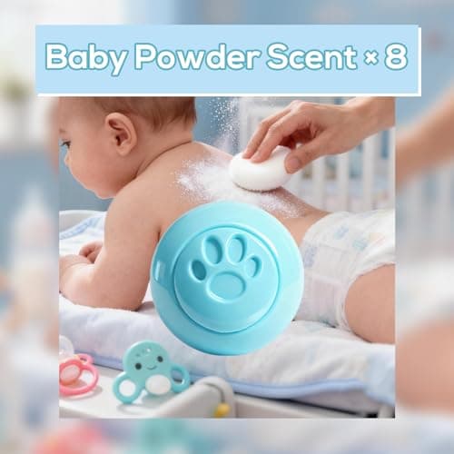 SCENTORINI Shoe Deodorizer Balls, 8 Pack Baby Powder Scent Sneaker Deodorizer Balls, Odor Eliminator for Smell Shoes Boots, Long Lasting Shoe Freshener for Gym Bags, Drawers and Small Spaces - Thumbnail 2