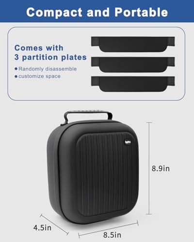 Krypthos Hard Travel Case for Hair Clippers & Hair Cutting Barber Supplies, Portable Clipper Storage Holder Organizer, Trimmer Storage Case for Barbers Supplies, Hair Cutting Razor Guard Grooming Kits - Thumbnail 4