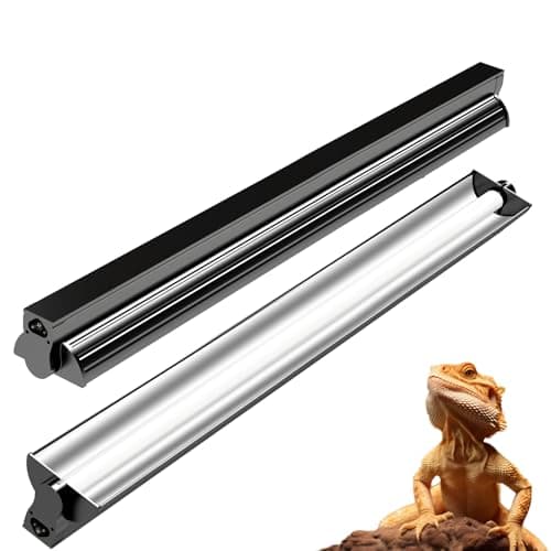 24W T5 UVB Reptile Light Fixture Combo Kit – 10.0 UVB Fluorescent Tube for Bearded Dragons, Lizards & Tortoises – UVA UVB Reptile Light, 22" Terrarium Hood (UVB 10.0-Desert, 22INCH-24W) - Image 1