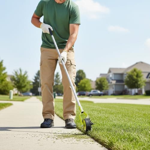 G GREENLY-AG 58-Inch Manual Edger Lawn Tool, Wheel Rotary Edger - Thumbnail 2
