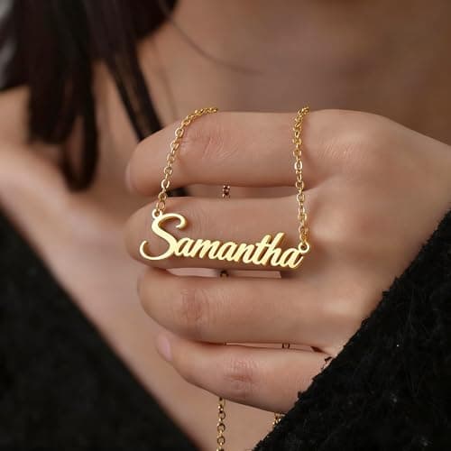 NYLGOXITK Personalized Name Necklace - A Simple & Unique Jewelry Gift for Mom, Perfect Mother's Day Present for Your Beloved Mother. - Thumbnail 2