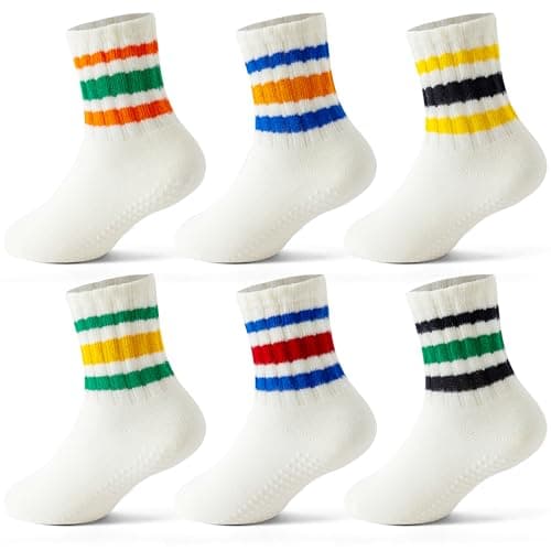 BISOUSOX Baby Grip Socks for Toddler Girls Boys 0-5T, Grippy Socks for Baby 6-12-18M, Non-Slip Walking Sock with Grips - Image 1