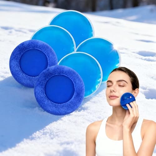 DICEVER Reusable Round Soft Gel Cold Packs for Injuries, Toddler Ice Packs for Boo Boos, Small Cold Compress Ice Pack for Relieving Knee, Ankle, Tooth, Head Soreness, Muscle Strain, 4 Packs