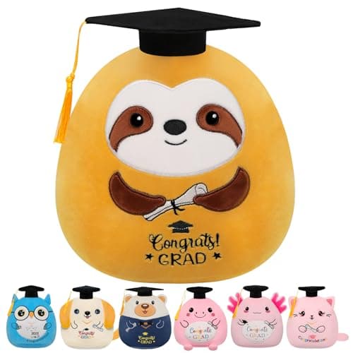Graduation Plush Sloth Stuffed Animal - 2026 Graduation Sloth Plush with Cap Congrats Grad Plush Toy for Preschool Kindergarten School College Graduation Gift for Kids Student Teen Boys Girls 9 Inch - Image 1