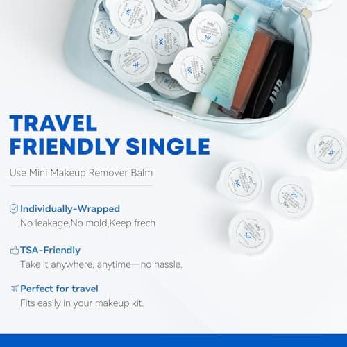 ddg Travel Size Cleansing Balm Makeup Remover for Sensitive Skin,Waterproof Makeup Removal,Travel-Friendly Facial Cleanser,Vegan Hydrating Formula,Individually Wrapped,10 Packs - Thumbnail 3