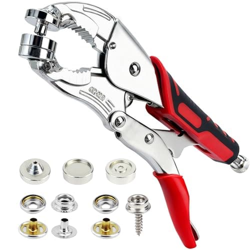 Heavy Duty Snap Fastener Tool, Snap Kit with 140 Pcs, Punching Capable, Magnetic Mold, Beginner-Friendly Snap Installation Tool, Boat Covers, Leather & Fabric Repair Installation - Image 1