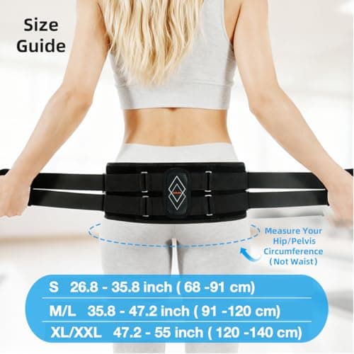 YCSHUNDONG Sacroiliac SI Joint Hip Belt for Women and Men - 8x Maximum Compression and Anti-slip - Sciatica Belt and Lower Back Support Brace - Hip Braces for SI Joints Pain, Pelvic Support - Thumbnail 5