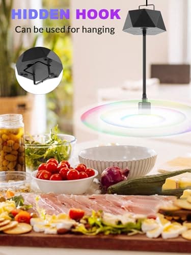 Fly Fans for Tables, Repellent Fans Keep Flies Away, Fly Spinner Table Top with Holographic Blades, Flies Deterrent for Picnic, Party, BBQ (Black, 4 Pack) - Thumbnail 6