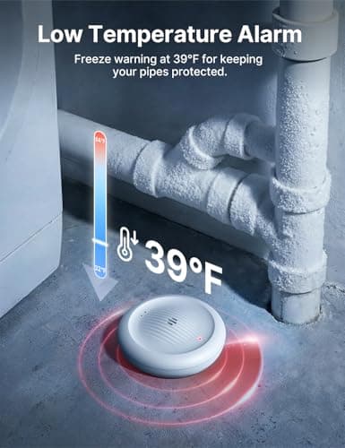 X-Sense Wi-Fi Water Leak Detector for Home - Smart 2-in-1 Leak & Low-Temperature Sensor with App Alerts, Protection for Homes, Kitchens & Basements, Works with X-Sense Home Security App, Model SWS0B - Thumbnail 3