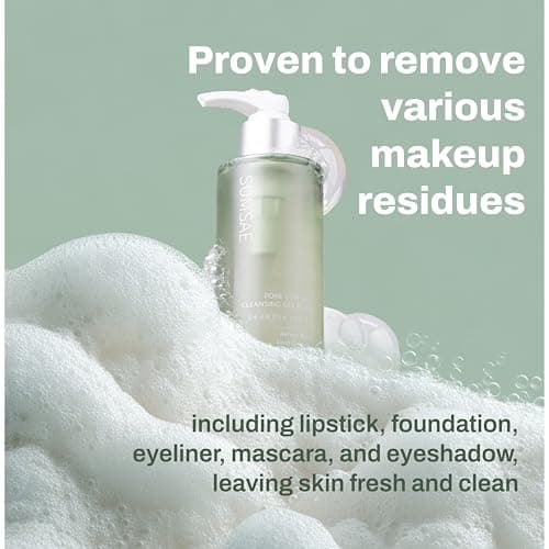 SUMSAE Pore Control Gel to Foam Cleanser, Deep Pore Cleansing Face Wash, Non Drying Lightweight, Soft Foam for Smooth Clear Skin, Korean Facial Cleanser with Green Tea & Niacinamide, 155ml/5.24 fl oz - Thumbnail 4