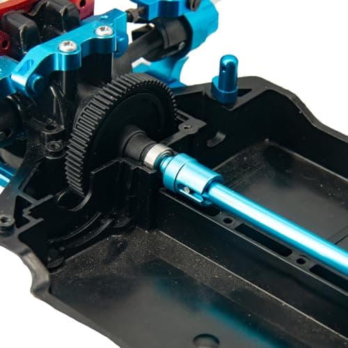 Center Drive Shaft Propeller Shaft & Joint Cup for TT02 RC Car Aluminum Alloy Center Shaft & Cups Set for Tamiya TT02 - High-Performance CNC Machined Upgrade Parts (1 Shaft + 2 Cups) - Thumbnail 3