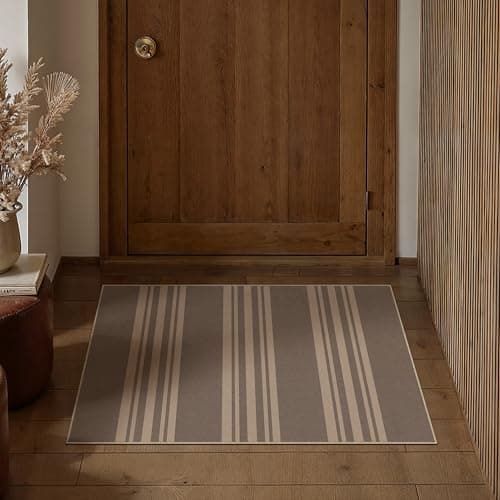 PureCozy Striped Easy Jute Rug 2x3 Nature Entryway Carpet Washable Non Slip Door Mat Farmhouse Neutral Non Shedding Entry Small Indoor Outdoor Rug for Kitchen Bedroom Mudroom Bathroom - Thumbnail 5