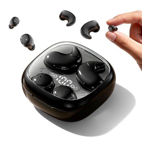 Xmenha Flat Sleep Mini Invisible Earbuds Wireless Bluetooth, Side Sleepers Flat Sleeping Small Tiny Micro Ear Buds Small Ears Low Profile Smallest Discreet Hidden Earbuds Headphones for Work 2-Pack - Image 1