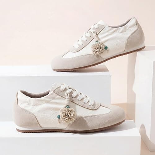 Vepose Women's Fashion Sneakers 8200 Beige Arch Support Comfortable 2026 Tennis Walking Shoes Size 11M US (CZR8200 Beige 11) - Thumbnail 3