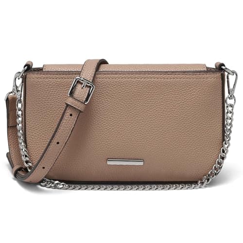 Goinsound Leather Crossbody Bags for Women Trendy Small Crossbody Handbags Cute Crossbody Purse Apricot - Image 1