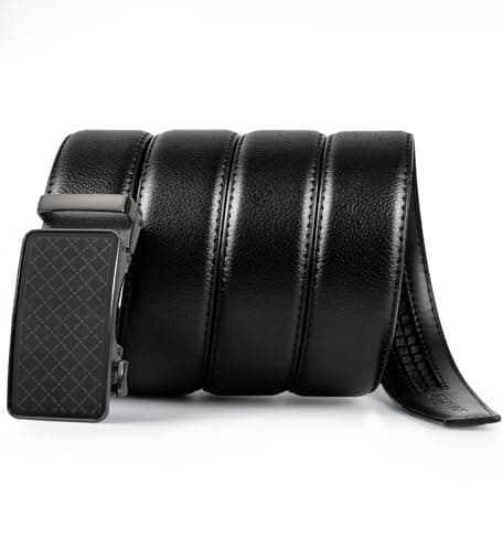 Truyis Leather Ratchet Belts For Men 2 Pack,Slide Ratcheting Belt,Adjustable Click Dress Belt - Thumbnail 5