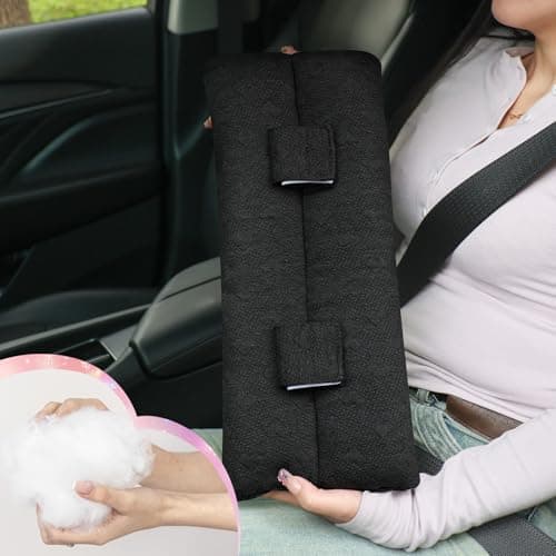 BEYOUDO Seat Belt Pillow Post-Surgery – with Ice/Hot Pocket for C-Section, for Chest/Heart Travel - Thumbnail 4