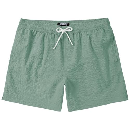 CoozySphere Men's Swim Trunks 5" Inseam Seersucker Swimming Shorts Bathing Suit for Men Size XL - Image 1