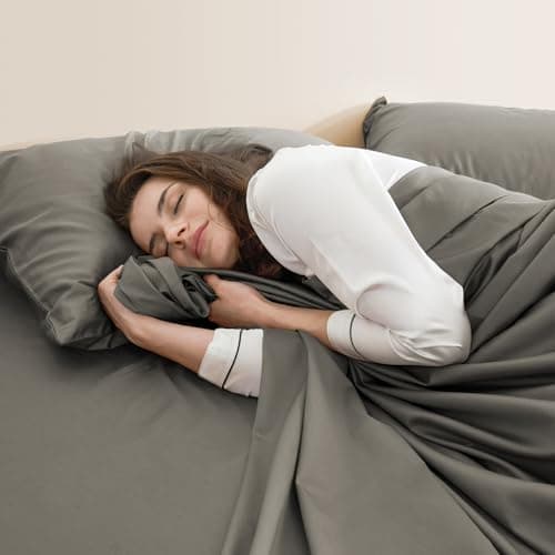 CieloCloud Queen Bed Sheets Set, 4PCS 100% Egyptian Long-Staple Cotton Bedding Sheets with Dual-Lock System, Luxury Soft and Comfort, 1000 Thread Count, Deep Pocket Fits 8" to 17" Mattress - Thumbnail 6