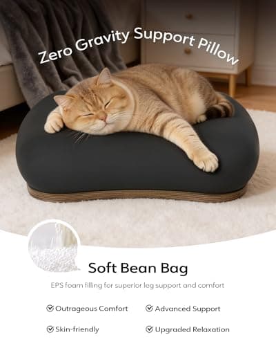 LULULOOK 2-in-1 Lap Desk & Kindle Pillow Stand, Laptop Desk Holder with Beanbag Cushion & Foldable Arm for 14" Laptop,iPad, Phone, 4.7-14.6" Tablet & Kindle Reading in Bed - Thumbnail 5