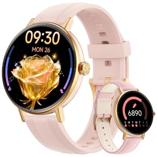 Smart Watch for Women,1.57" Touch Screen Smartwatch for iPhone& Samsung& Android,Answer/Make Call,Fitness Tracker with Heart Rate/SpO2/Sleep Monitor,IP68 Waterproof,110+ Sports Mode,2 Bands