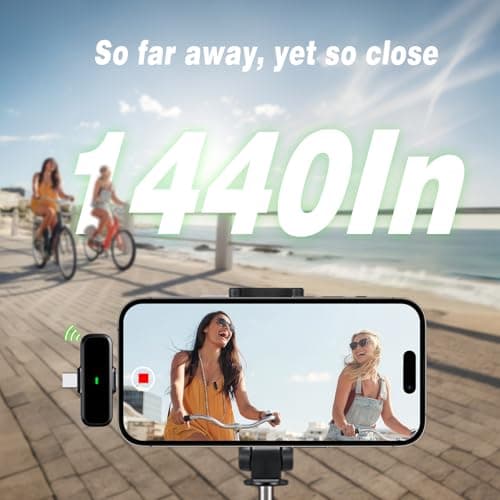 BKIY Wireless Lavalier Microphone for iPhone/Android - Dual Mini Noise Canceling Mic with Charging Case(30H), USB-C/Lightning Clip-on Microphone for Video Recording Streaming Podcast Vlogging（Gray） - Thumbnail 6