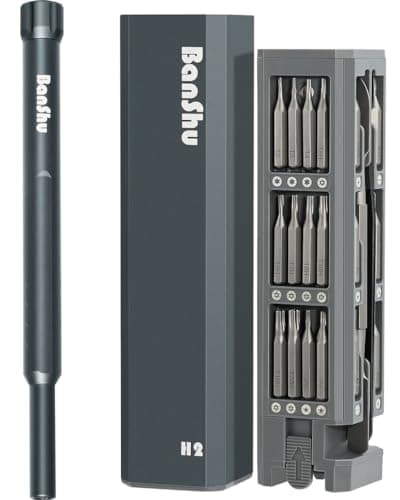 Banshu 46 in 1 Small Precision Screwdriver Set, Magnetic Mini Screwdriver Set with Phillips, Pentalobe, Torx Star Bits for Glasses, Watch, iPhone, Macbook, Laptop, Computer, PC, PS5, Jewelers, Toys - Image 1