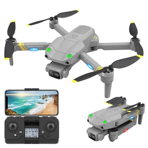 Bingchat 2025NewUpgraded Fall-resistant Brushless GPS Drone with Camera 2K for beginners, 34 Minutes, Auto Return Home, Follow Me, Circle Fly, Tracking Fly, Cool Flash Lights, GPS Hover, Speed Adjust, under 250g