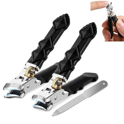 Nail Clippers,Wide Jaw Slanted Head & Long Handle Ergonomic Design, for Trimming Ingrown Thick Toenails Nails - Image 1