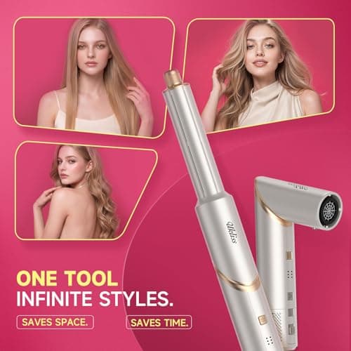Ukliss 8 in 1 Hair Dryer Brush & Multi Hot Air Styler–Foldable 110,000 RPM Blow Dryer Brush Tool Set with Diffuser Auto-Wrap Curler for Fast Drying Curling Straightening Hair Daily Styling - Thumbnail 5