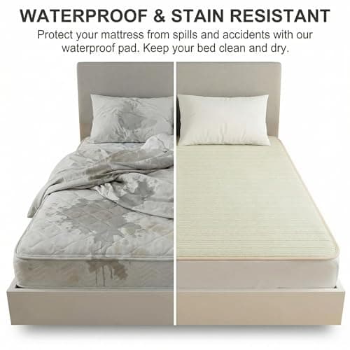 Large Bed Pads Washable Waterproof, 60"x 40" Soft Reusable Pee Pads for Incontinence, 4-Layer Protectors Absorbent Cotton Underpads for Urine Adults, Seniors,Women, Kids & Pets - Mattress Protector - Thumbnail 3