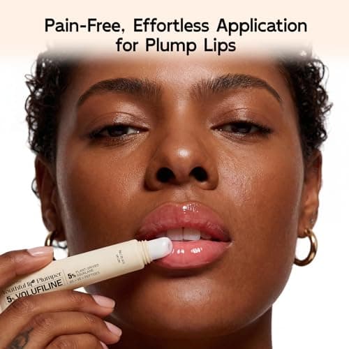 YouthVibe 5% Volufiline Lip Serum & Gloss, Hydrating Lip Care with Shea Butter, Collagen, Peptide & PDRN - Fuller-Looking Lips Over Time, No Burning or Tingling, Non-Sticky Essence - Clear - Thumbnail 2