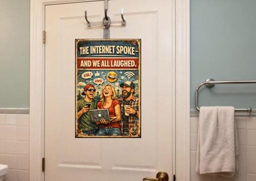 The Internet Spoke And We All Laughed Metal Tin Sign Funny Emoji LOL OMG Social Media Humor 8x12 Inch Iron Art Plaque Vintage Wall Decor - Thumbnail 3