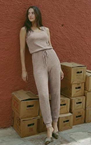 Ekouaer Jumpsuits for Women Casual Summer Sleeveless 2026 Ribbed One Piece Romper Dressy Vacation Clothes Travel Outfits Khaki XL - Thumbnail 3