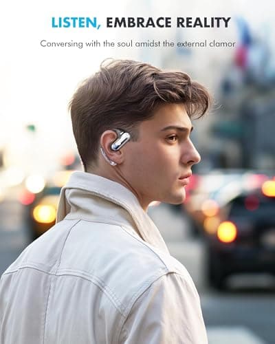 Boytond Open Ear Earbuds, Wireless Ear Buds,Earhook Earbuds with 40H Playtime,IPX7 Waterproof Sports Bluetooth Earphones,w/Sweatproof Design Ultra Comfort Open Ear Headphones Wireless,Clear Calls - Thumbnail 5